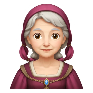 The kind and amiable grandmother in medieval fairy tales sticker