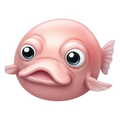 Realistic cute blobfish sticker