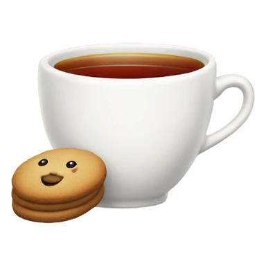 Tea with Christmas cookies isolated sticker