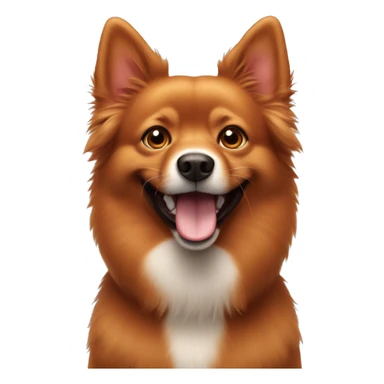 Red dog spitz is smiling sticker