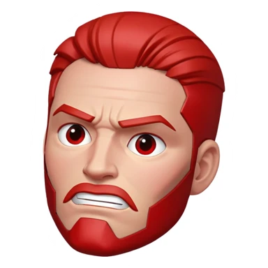 vision portrait marvel red face from captain america: civil war sticker