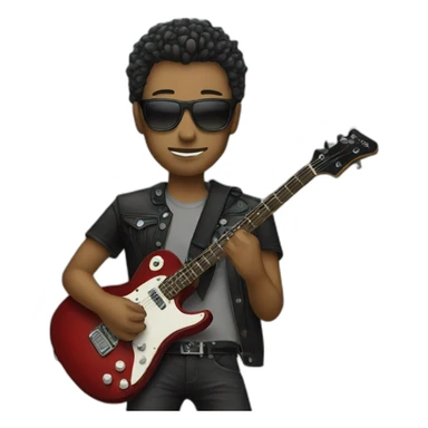 Rocker with short hair sticker