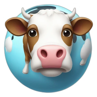 a spherical cow in a perfect vacuum floating sticker
