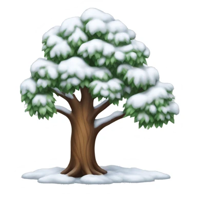 Tree with snow sticker