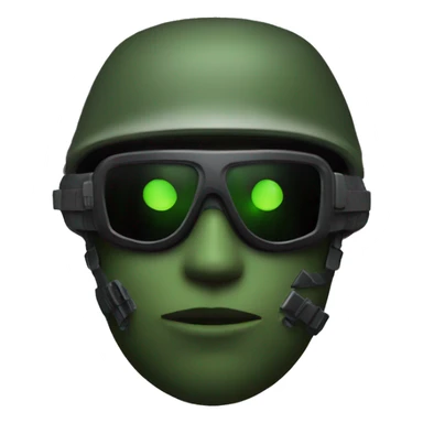 Special Forces Soldier wearing mask with night vision goggles sticker