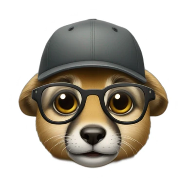 Suricate avec casquette et lunette sticker