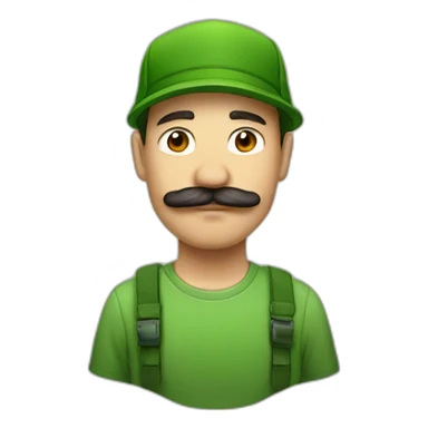 Man with a mostach and gorra verde sticker