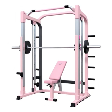White Smith machine with pastel pink bar, minimal aesthetic sticker