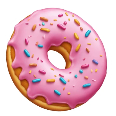 Pink donut with sprinkles sticker