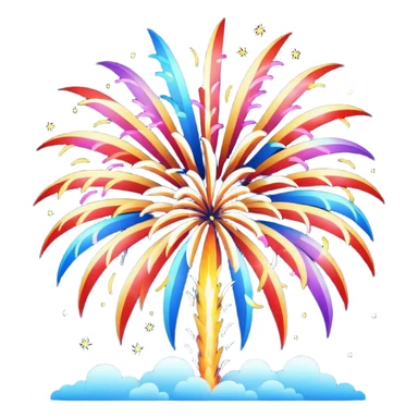 Fireworks on sky  sticker