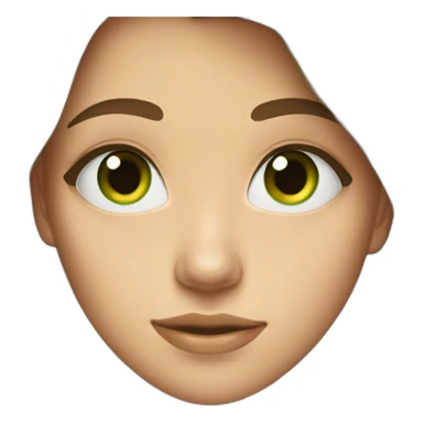 teen girl, with long brown hair and green eyes sticker