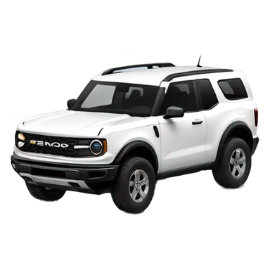 White bronco sport  sticker