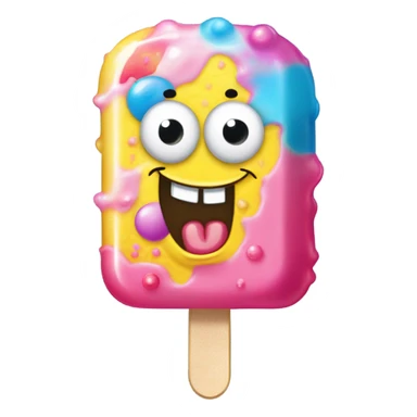 SpongeBob popsicle with the gumballs melted sticker