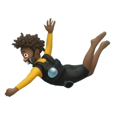 Person diving underwater with bubbles 💦🤿. sticker