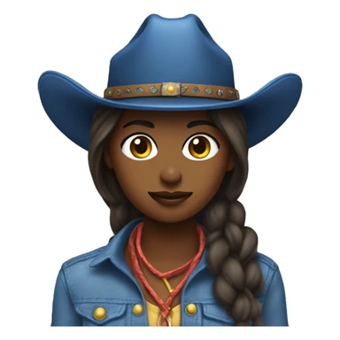 Cowgirl in blueclothing sticker