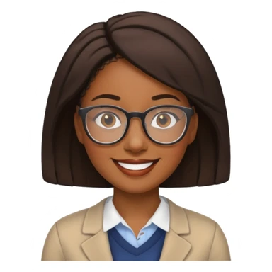 Black female teacher sticker