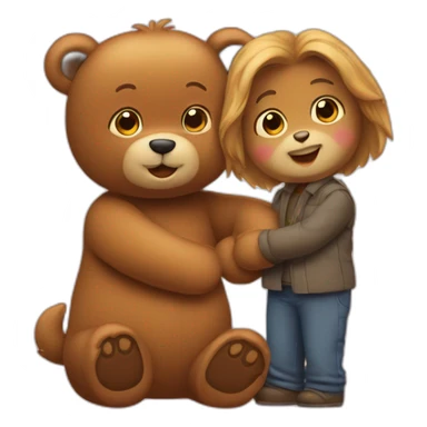 Ourson amoureux sticker