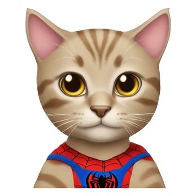 Cat wearing spiderman outfit sticker