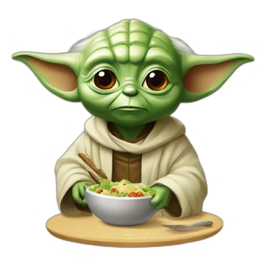 Yoda eating cecina sticker