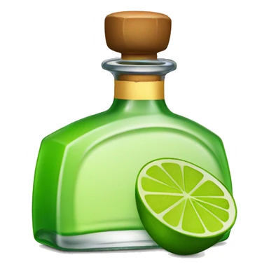 Tequila bottle with lime sticker