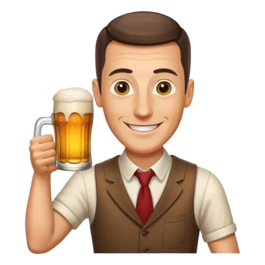 Lewandowski with beer  sticker