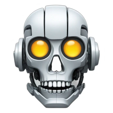 robotic-skull sticker