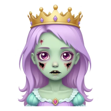 Cute pretty pastel cutecore zombie princess sticker