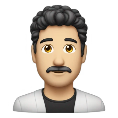 Hombre argentino de piel moreno claro y cabello negro cortob sticker