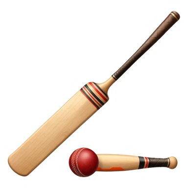 Cricket bat and ball sticker