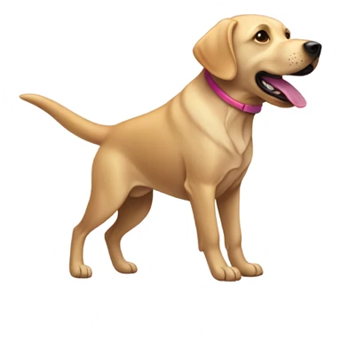 Ombre Labrador throwing a Frisbee   sticker