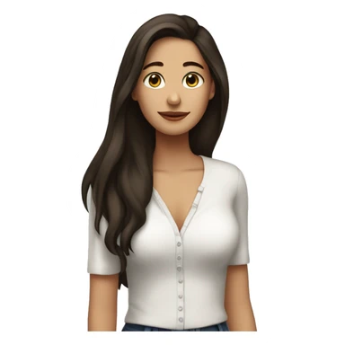 a beautiful, brunette, tall girl dressed to go to bon entendeur concert sticker