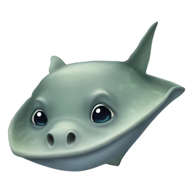 Cute stingray sticker