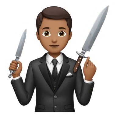 Old knife, royalty knife in the auction sticker