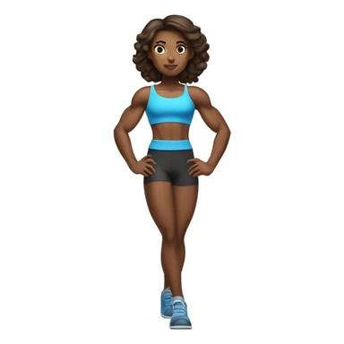 muscular girl sticker