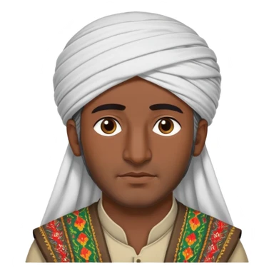 Kurdish man with traditional clothes and headwear sticker