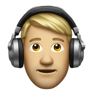 a german dj head sticker