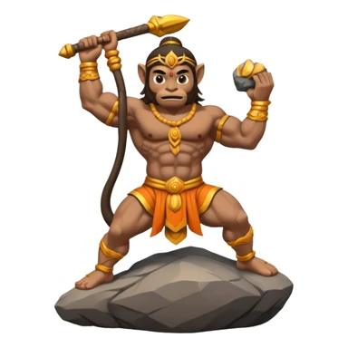 Lord Hanuman carrying mountain sticker