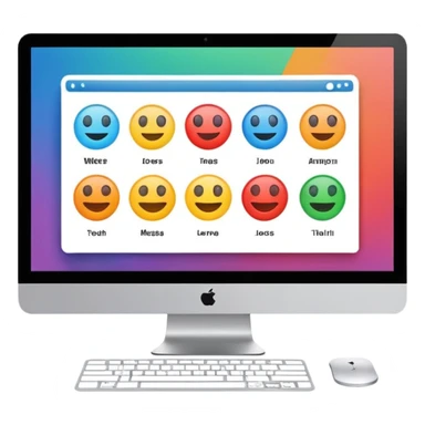 website on desktop sticker