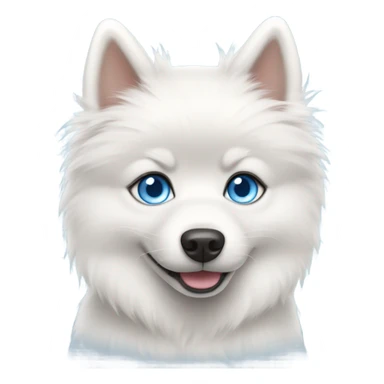White pomsky sticker