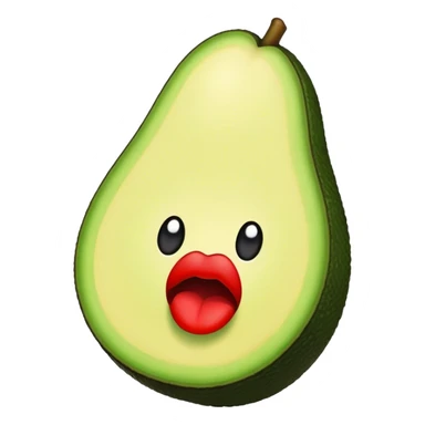 Aguacate con labios grandes sticker