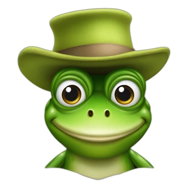 frog com chapéu Fred Kroger sticker