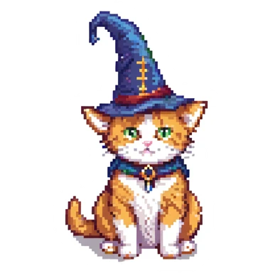 cat wizard sticker