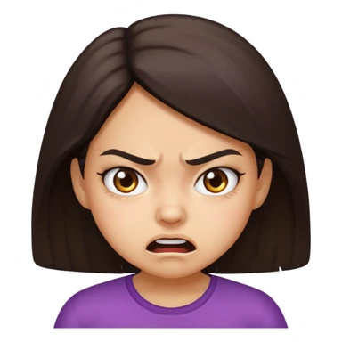 Una chica molesta con características latinas pero que sea vea tierna sticker