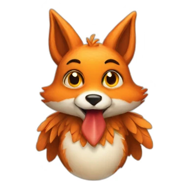 Fox dressed as a chicken sticker