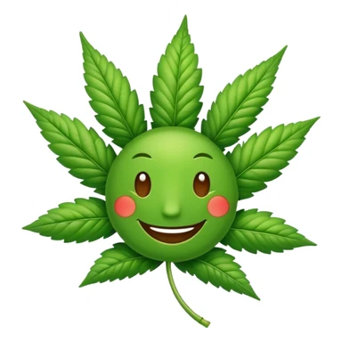 funny marijuana leaf style face sticker