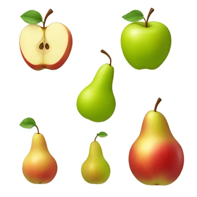 Apple and pear sticker
