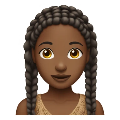 Black girl on Boho braids sticker
