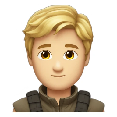 peeta mellark from hunger games puckering up sticker