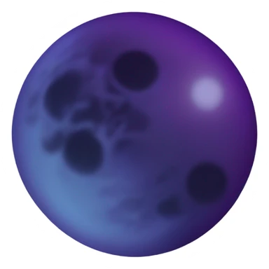 Dark purple bluish moon sticker