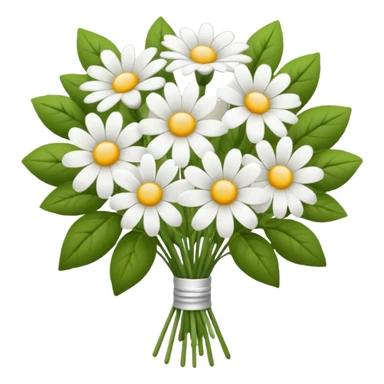 white bouquet sticker